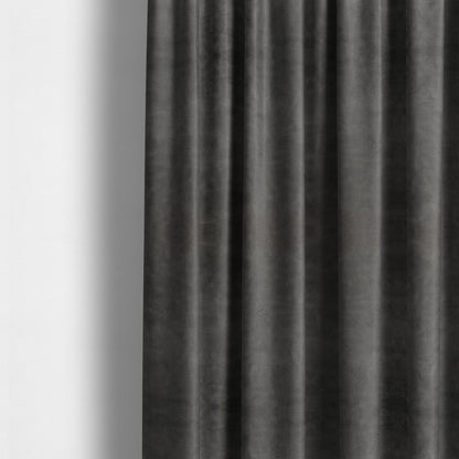 Kansas Distressed Grey Coloured Velour Velvet Upholstery Curtains Fabric - Made To Measure Curtains