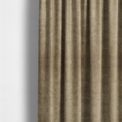 Kansas Distressed Beige Coloured Velour Velvet Upholstery Curtains Fabric - Made To Measure Curtains