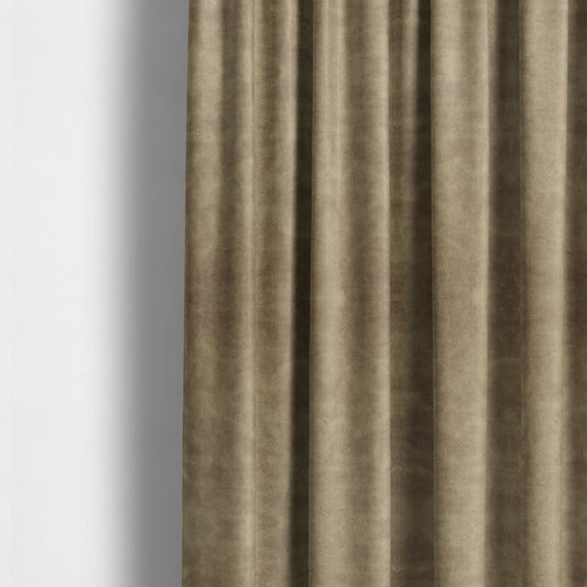 Kansas Distressed Beige Coloured Velour Velvet Upholstery Curtains Fabric - Made To Measure Curtains