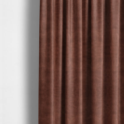 Kansas Distressed Red Coloured Velour Velvet Upholstery Curtains Fabric - Made To Measure Curtains