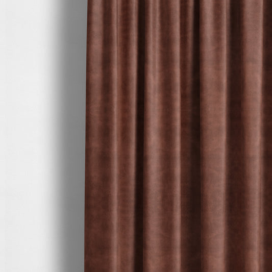 Kansas Distressed Red Coloured Velour Velvet Upholstery Curtains Fabric - Made To Measure Curtains