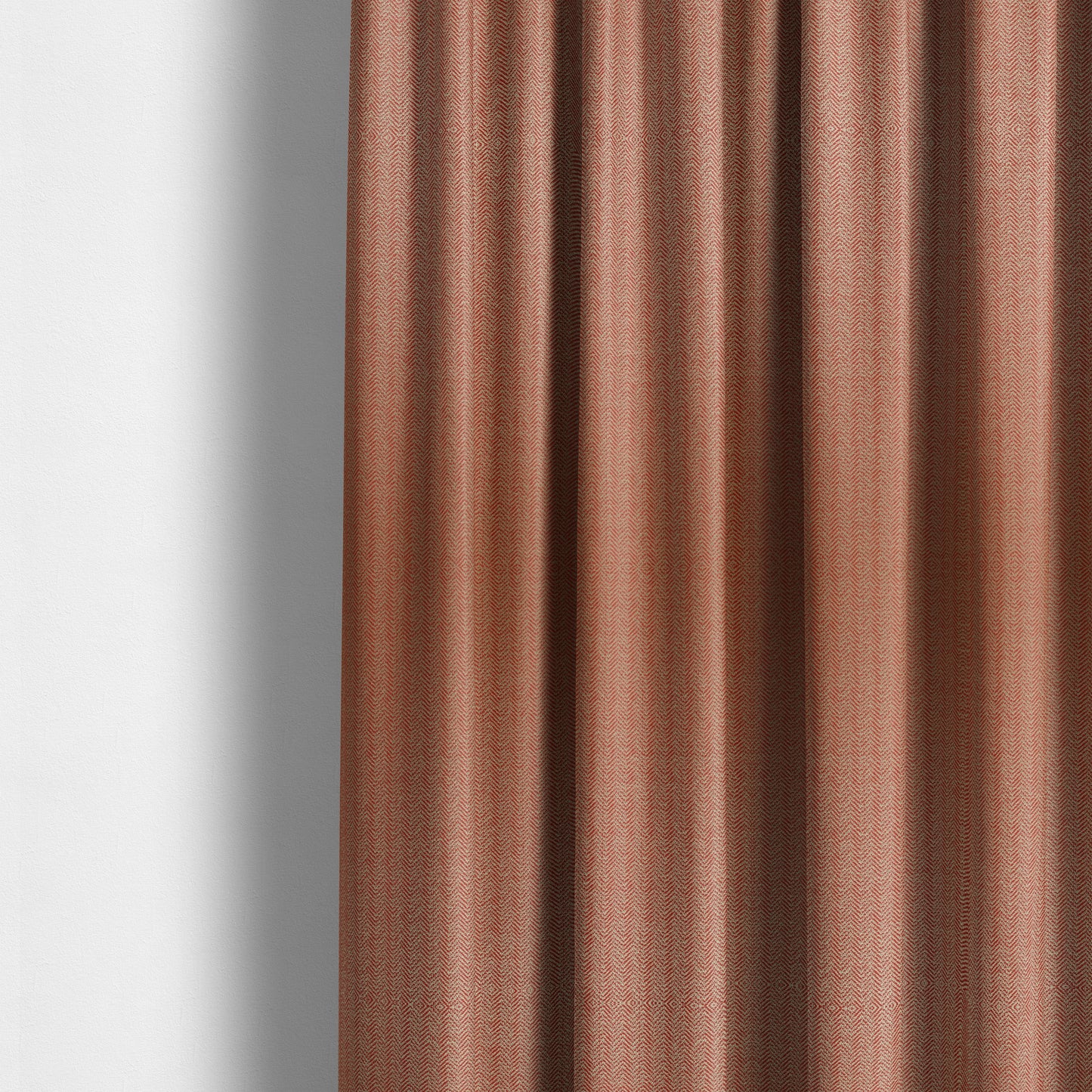 Kirkwall Herringbone Furnishing Fabric In Pink Colour - Made To Measure Curtains