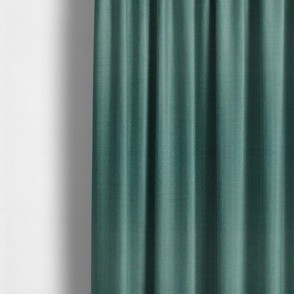 Kirkwall Herringbone Furnishing Fabric In Teal Blue Colour - Made To Measure Curtains