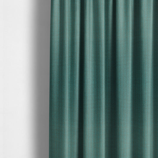 Kirkwall Herringbone Furnishing Fabric In Teal Blue Colour - Made To Measure Curtains