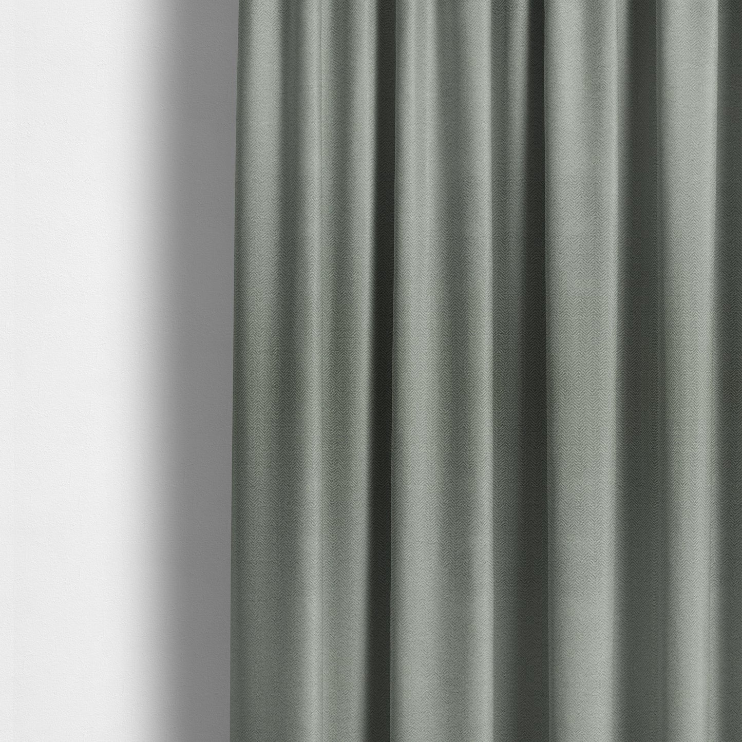 Kirkwall Herringbone Furnishing Fabric In Silver Colour - Made To Measure Curtains