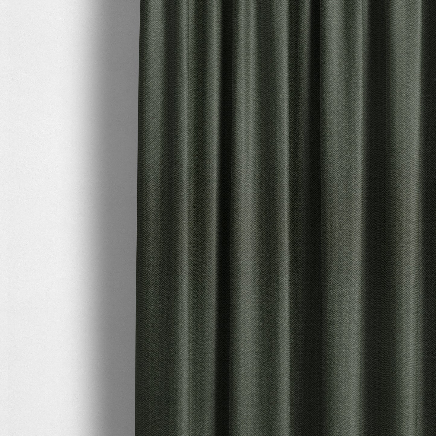 Kirkwall Herringbone Furnishing Fabric In Black Grey Colour - Made To Measure Curtains