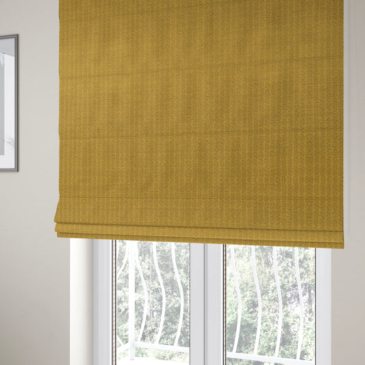 Kirkwall Herringbone Furnishing Fabric In Yellow Colour - Roman Blinds