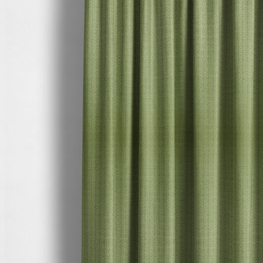 Kirkwall Herringbone Furnishing Fabric In Green Colour - Made To Measure Curtains