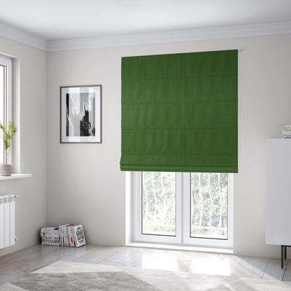 Kirkwall Herringbone Furnishing Fabric In Dark Green Colour - Roman Blinds