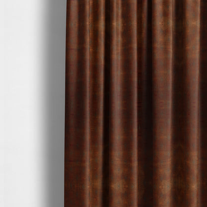 Kyoto Argyle Geometric Pattern Velvet Fabric In Orange Brown Colour - Made To Measure Curtains