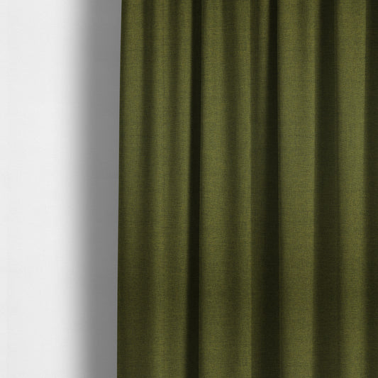 Lauren Hardwearing Linen Effect Chenille Upholstery Furnishing Fabric Green Grass Colour - Made To Measure Curtains