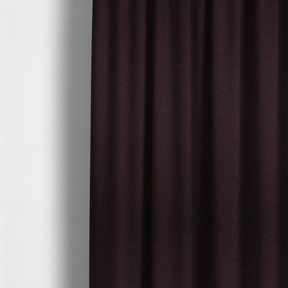 Lauren Hardwearing Linen Effect Chenille Upholstery Furnishing Fabric Wine Colour - Made To Measure Curtains