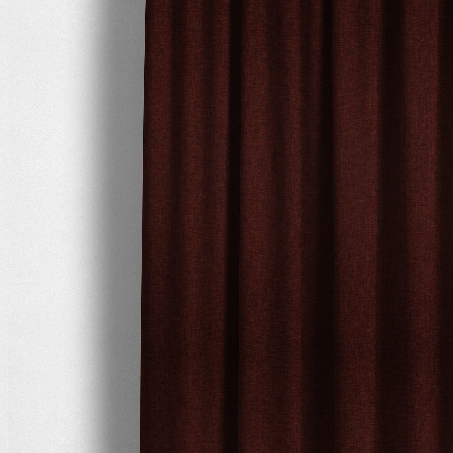 Lauren Hardwearing Linen Effect Chenille Upholstery Furnishing Fabric Burgundy Colour - Made To Measure Curtains