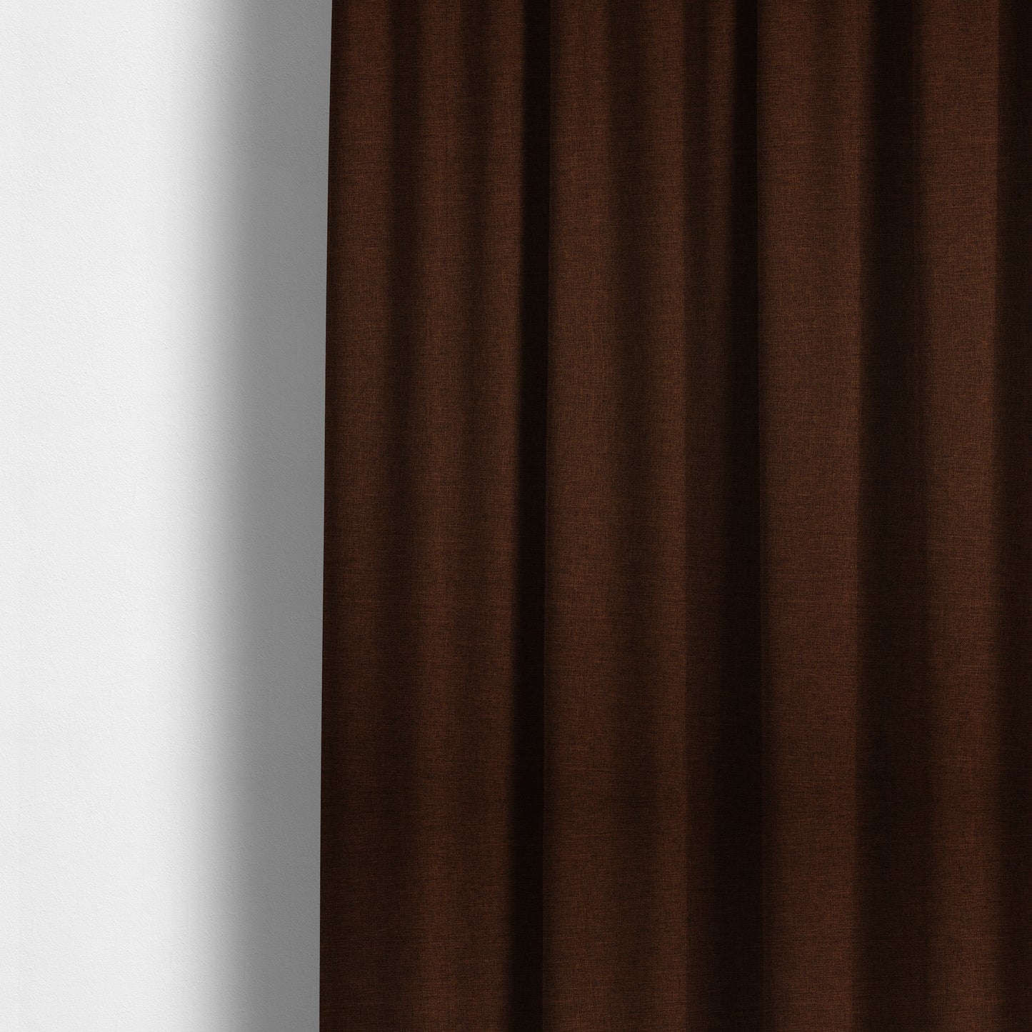 Lauren Hardwearing Linen Effect Chenille Upholstery Furnishing Fabric Rust Orange Colour - Made To Measure Curtains