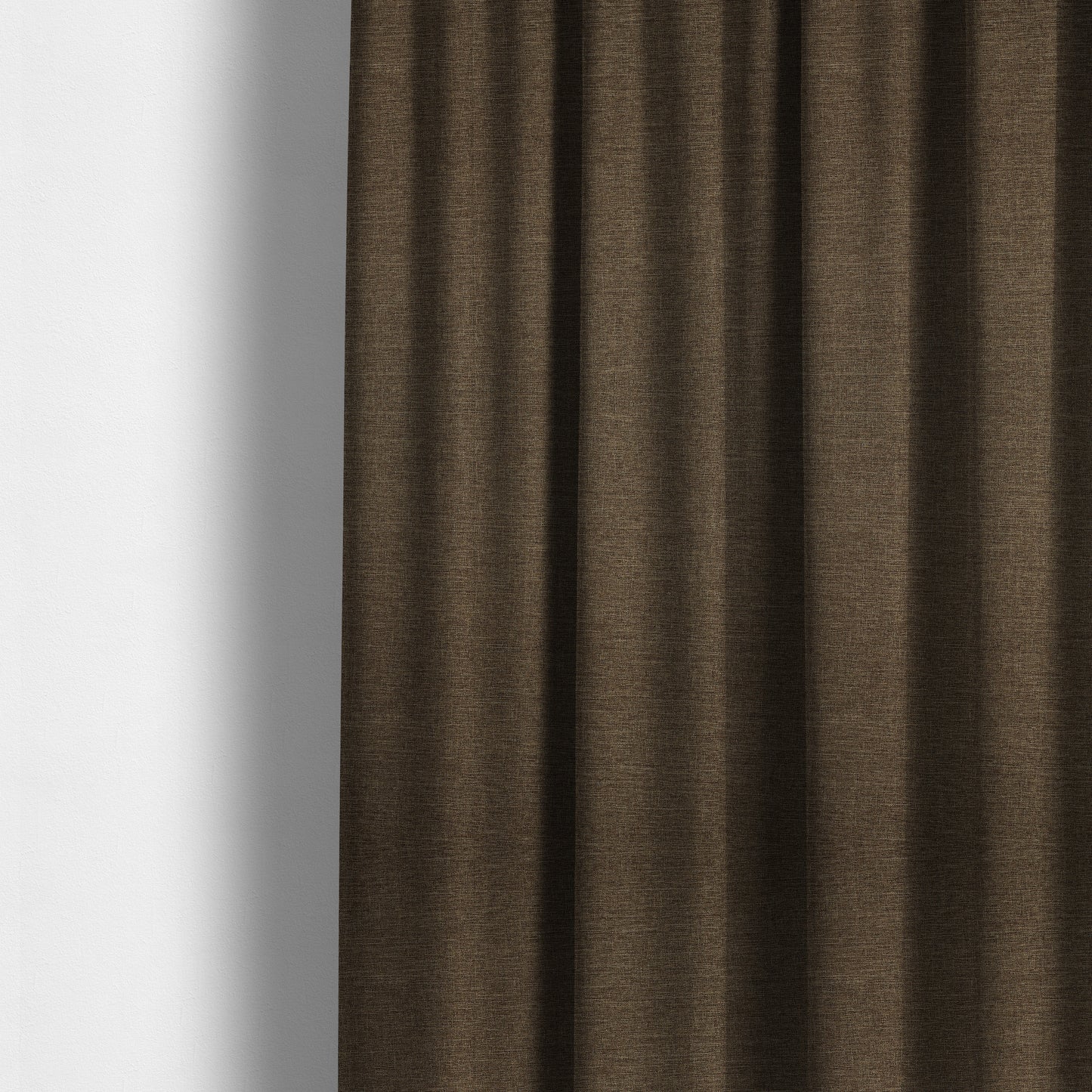 Lauren Hardwearing Linen Effect Chenille Upholstery Furnishing Fabric Brown Colour - Made To Measure Curtains