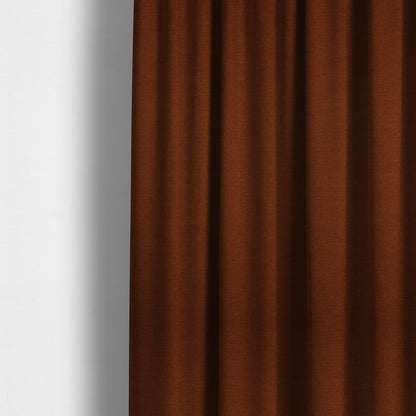 Lauren Hardwearing Linen Effect Chenille Upholstery Furnishing Fabric Orange Colour - Made To Measure Curtains