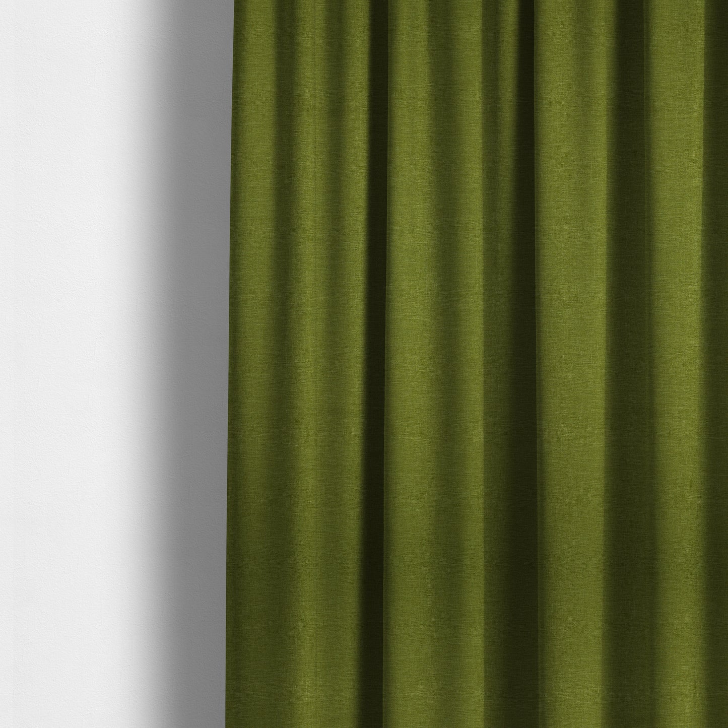 Lauren Hardwearing Linen Effect Chenille Upholstery Furnishing Fabric Lime Green Colour - Made To Measure Curtains