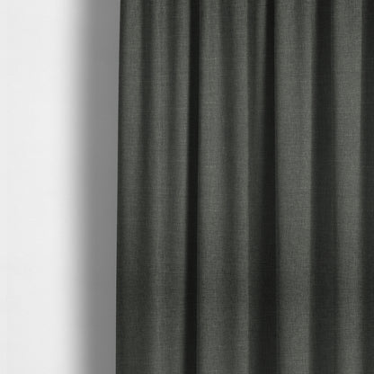 Lauren Hardwearing Linen Effect Chenille Upholstery Furnishing Fabric Silver Grey Colour - Made To Measure Curtains