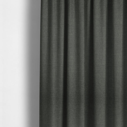 Lauren Hardwearing Linen Effect Chenille Upholstery Furnishing Fabric Silver Grey Colour - Made To Measure Curtains