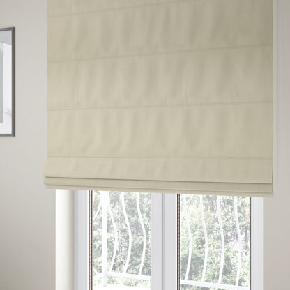 Levi Soft Cotton Textured Faux Leather In White Colour Upholstery Fabrics - Roman Blinds