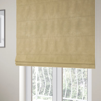 Lisbon Faux Suede Leatherette Finish Upholstery Fabric In Beige Colour - Roman Blinds