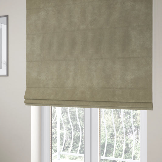 Lisbon Faux Suede Leatherette Finish Upholstery Fabric In Grey Colour - Roman Blinds