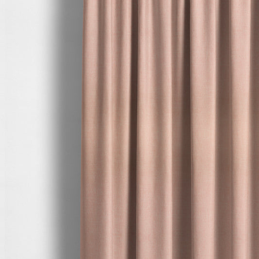 Lotus Pastel Tones Plain Chenille Furnishing Fabric In Pink Colour - Made To Measure Curtains