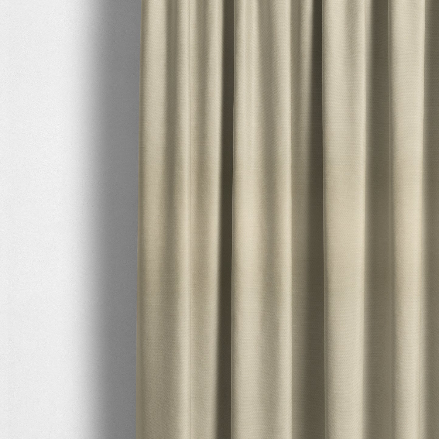 Lotus Pastel Tones Plain Chenille Furnishing Fabric In Cream Colour - Made To Measure Curtains