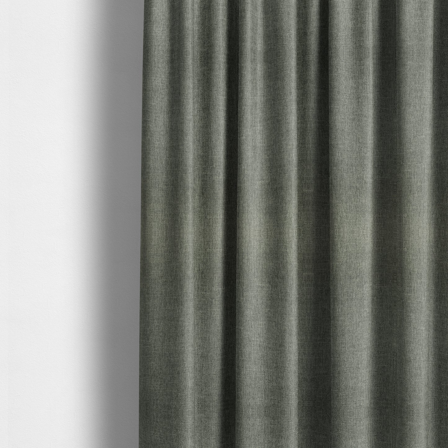 Lotus Pastel Tones Plain Chenille Furnishing Fabric In Grey Colour - Made To Measure Curtains