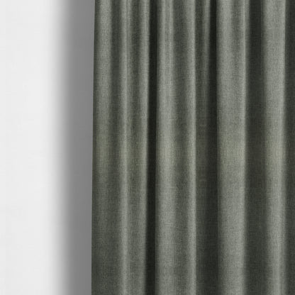 Lotus Pastel Tones Plain Chenille Furnishing Fabric In Grey Colour - Made To Measure Curtains