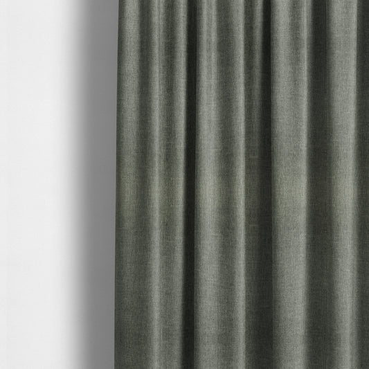 Lotus Pastel Tones Plain Chenille Furnishing Fabric In Grey Colour - Made To Measure Curtains