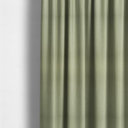 Lotus Pastel Tones Plain Chenille Furnishing Fabric In Green Colour - Made To Measure Curtains