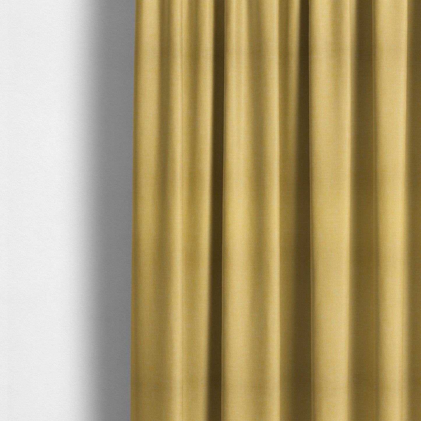 Lotus Pastel Tones Plain Chenille Furnishing Fabric In Yellow Colour - Made To Measure Curtains