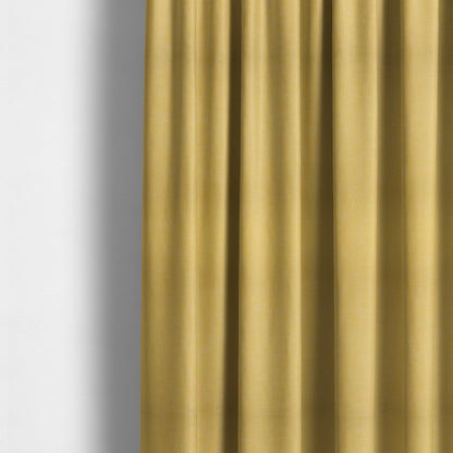 Lotus Pastel Tones Plain Chenille Furnishing Fabric In Yellow Colour - Made To Measure Curtains