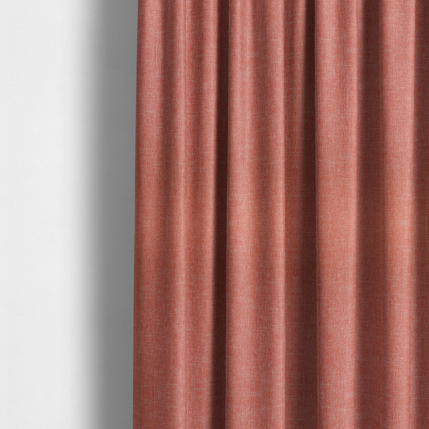 Lotus Pastel Tones Plain Chenille Furnishing Fabric In Red Colour - Made To Measure Curtains