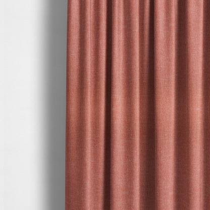 Lotus Pastel Tones Plain Chenille Furnishing Fabric In Red Colour - Made To Measure Curtains