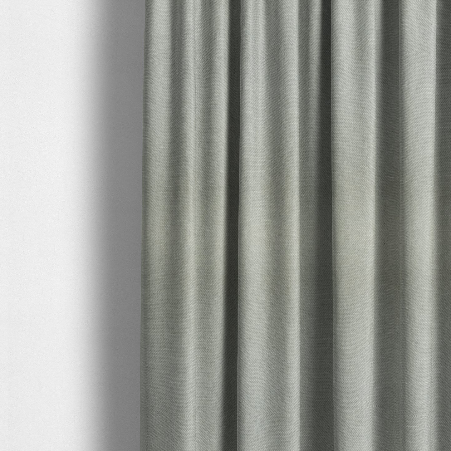 Lotus Pastel Tones Plain Chenille Furnishing Fabric In Silver Colour - Made To Measure Curtains