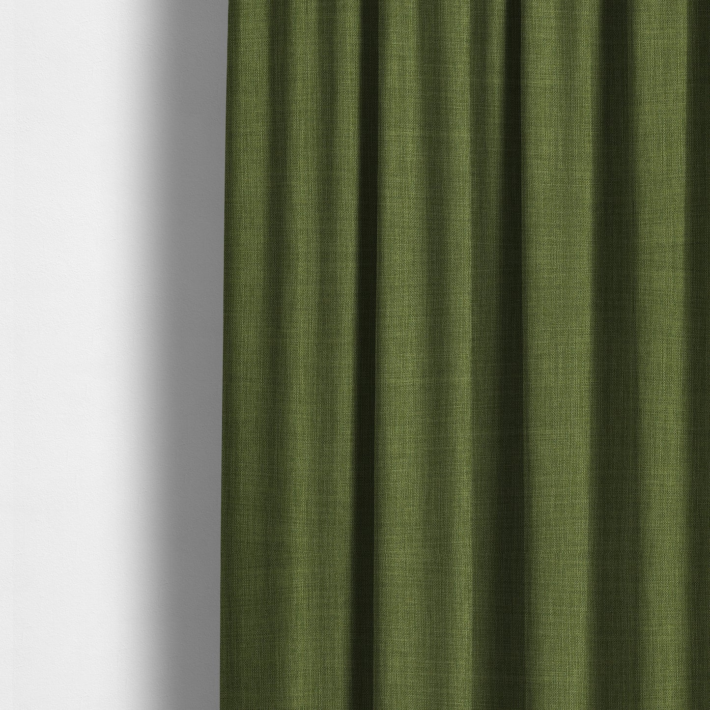 Ludlow Linen Effect Designer Chenille Upholstery Fabric In Lime Green Colour - Made To Measure Curtains