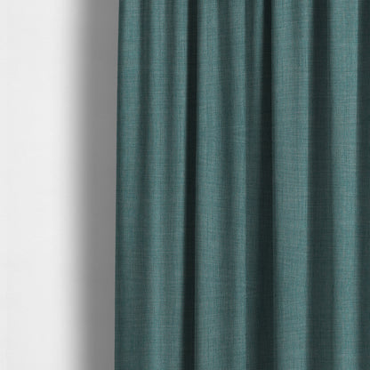 Ludlow Linen Effect Designer Chenille Upholstery Fabric In Duck Egg Blue Colour - Made To Measure Curtains