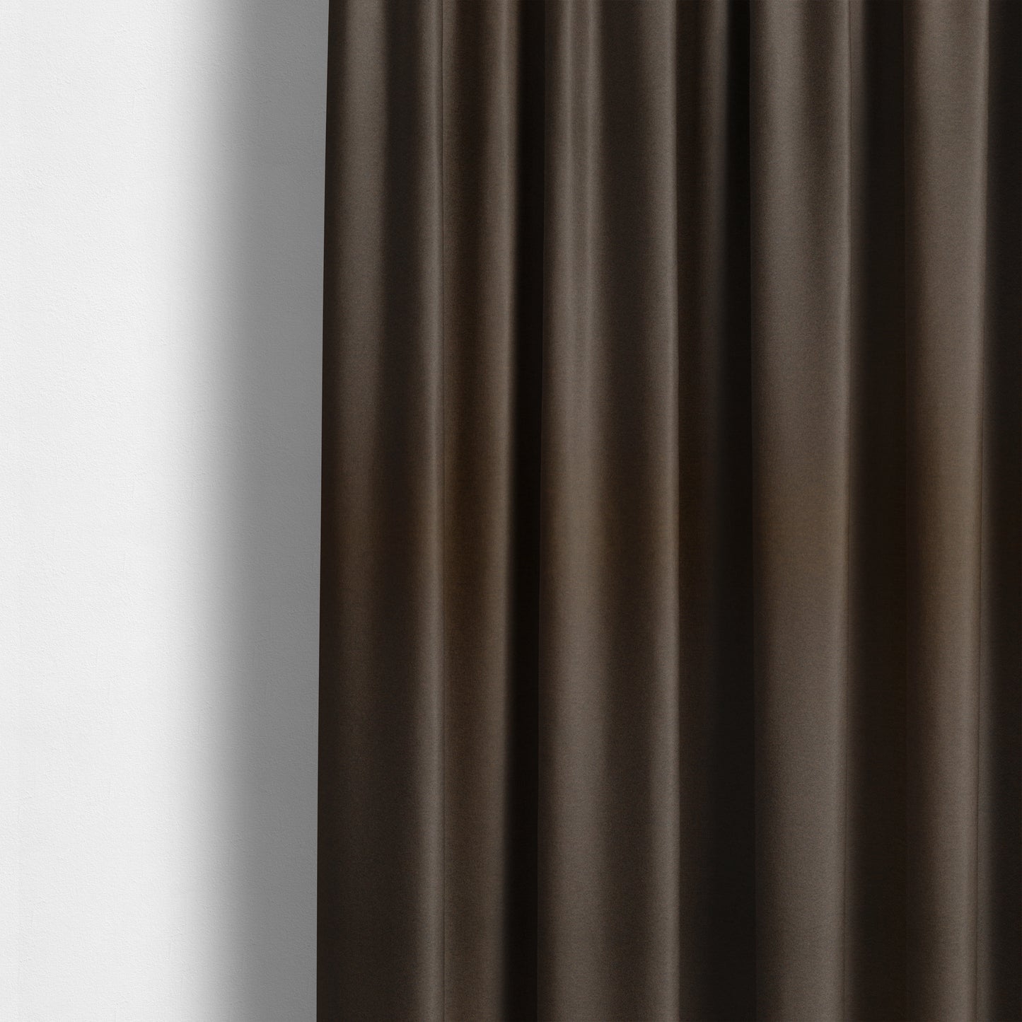 Luna Soft Textured Pastel Range Of Chenille Upholstery Fabric In Brown Chocolate Colour - Made To Measure Curtains