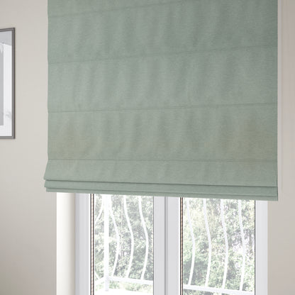 Luna Soft Textured Pastel Range Of Chenille Upholstery Fabric In Silver Colour - Roman Blinds