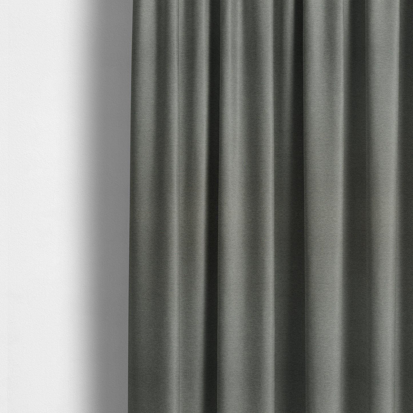 Luna Soft Textured Pastel Range Of Chenille Upholstery Fabric In Grey Colour - Made To Measure Curtains