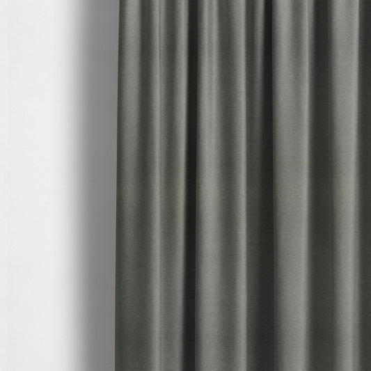 Luna Soft Textured Pastel Range Of Chenille Upholstery Fabric In Grey Colour - Made To Measure Curtains