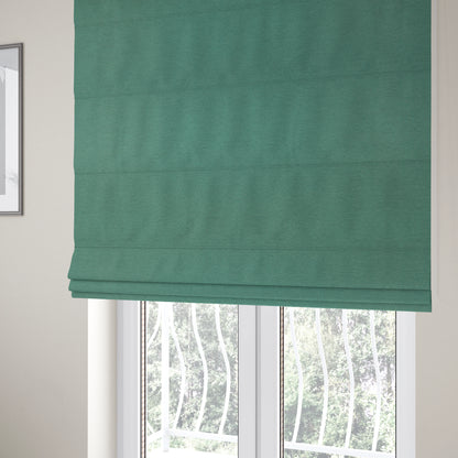 Luna Soft Textured Pastel Range Of Chenille Upholstery Fabric In Blue Teal Colour - Roman Blinds