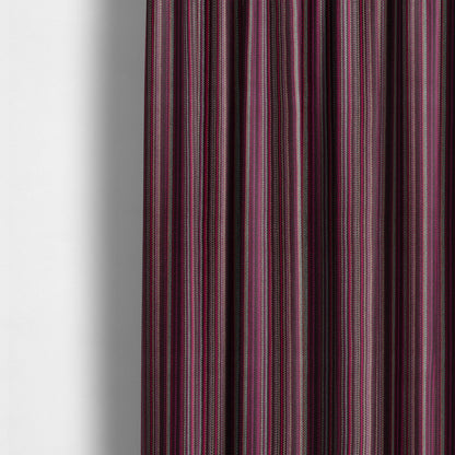 Luther Striped Pattern Purple Coloured Durable Chenille Material Upholstery Fabric - Made To Measure Curtains