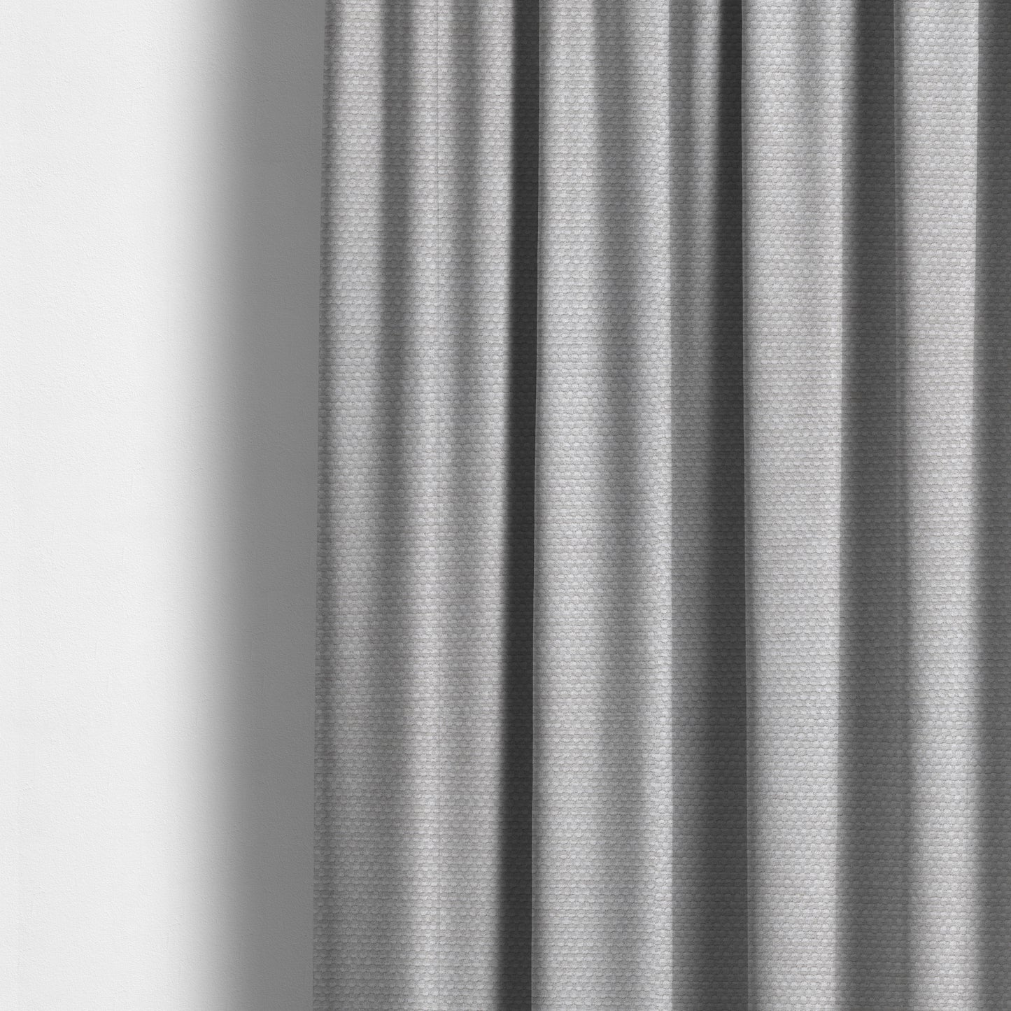 Lyon Soft Like Cotton Woven Hopsack Type Chenille Upholstery Fabric Silver Grey Colour - Made To Measure Curtains