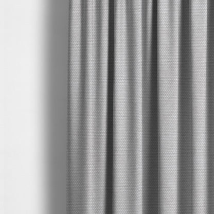 Lyon Soft Like Cotton Woven Hopsack Type Chenille Upholstery Fabric Silver Grey Colour - Made To Measure Curtains