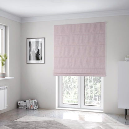 Lyon Soft Like Cotton Woven Hopsack Type Chenille Upholstery Fabric Pink Colour - Roman Blinds