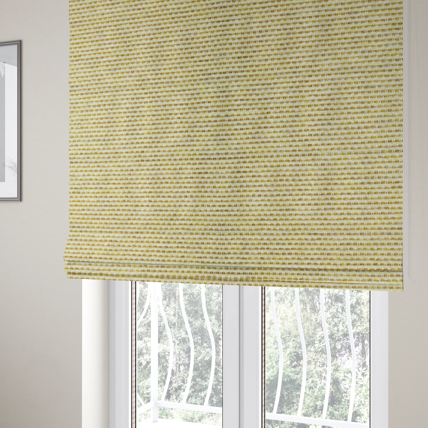 Lyon Soft Like Cotton Woven Hopsack Type Chenille Upholstery Fabric Green Colour - Roman Blinds