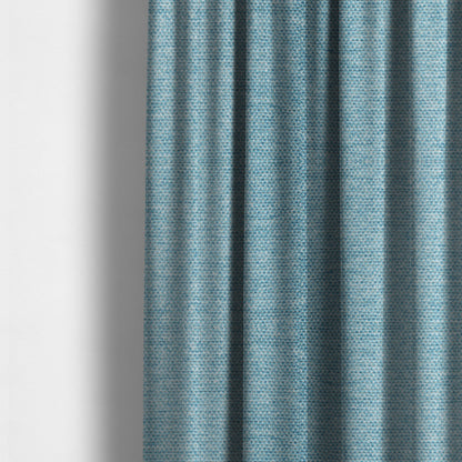 Lyon Soft Like Cotton Woven Hopsack Type Chenille Upholstery Fabric Blue Colour - Made To Measure Curtains